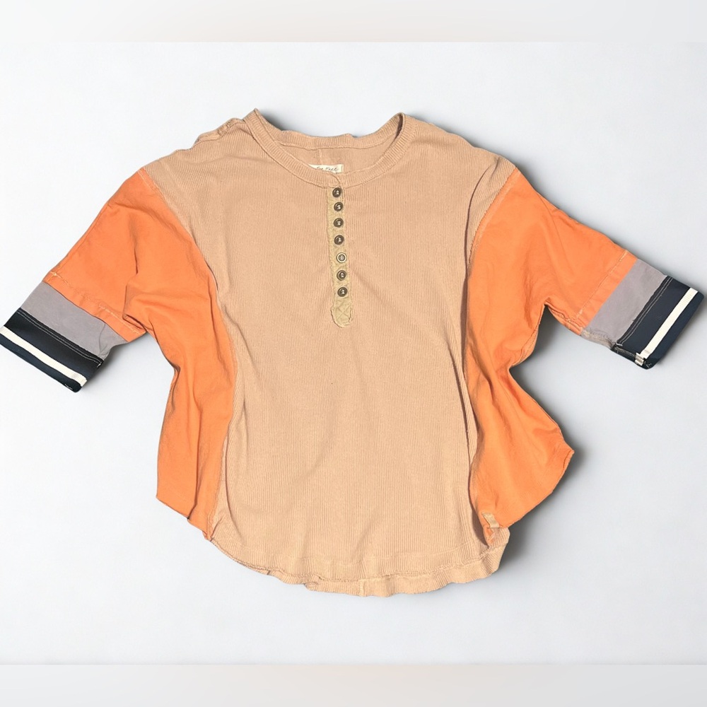 We The Free Tan and Orange Top
